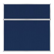 VERSARE Hush Panel Configurable Cubicle Partition 6' x 6' Navy Blue Fabric 1852332